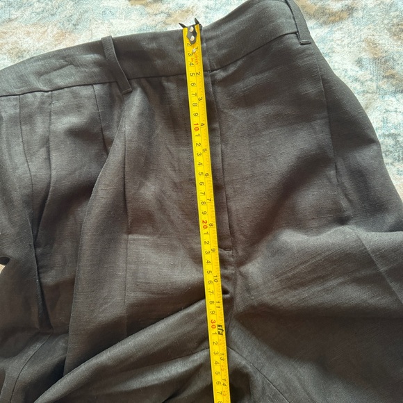 Aritzia Wilfred The Effortless Tencel Linen Wide Legs Trouser Pants Sz 10 Black - Picture 13 of 15